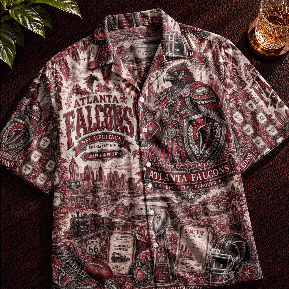 Atlanta Falcons Football Hawaiian Shirt – Retro Inspired Shirt