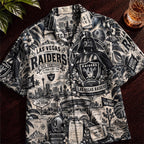 Las Vegas Raiders Collab DN Hawaiian Shirt – Retro Inspired Shirt