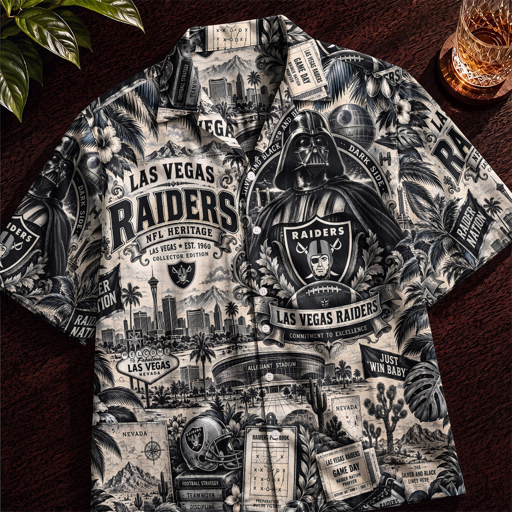 Las Vegas Raiders Collab DN Hawaiian Shirt – Retro Inspired Shirt