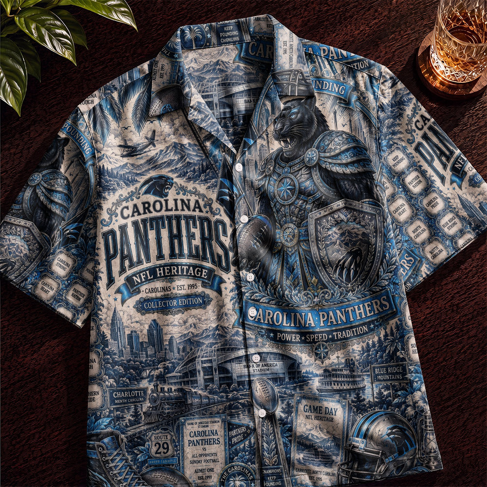 Carolina Panthers Football Hawaiian Shirt – Retro Inspired Shirt