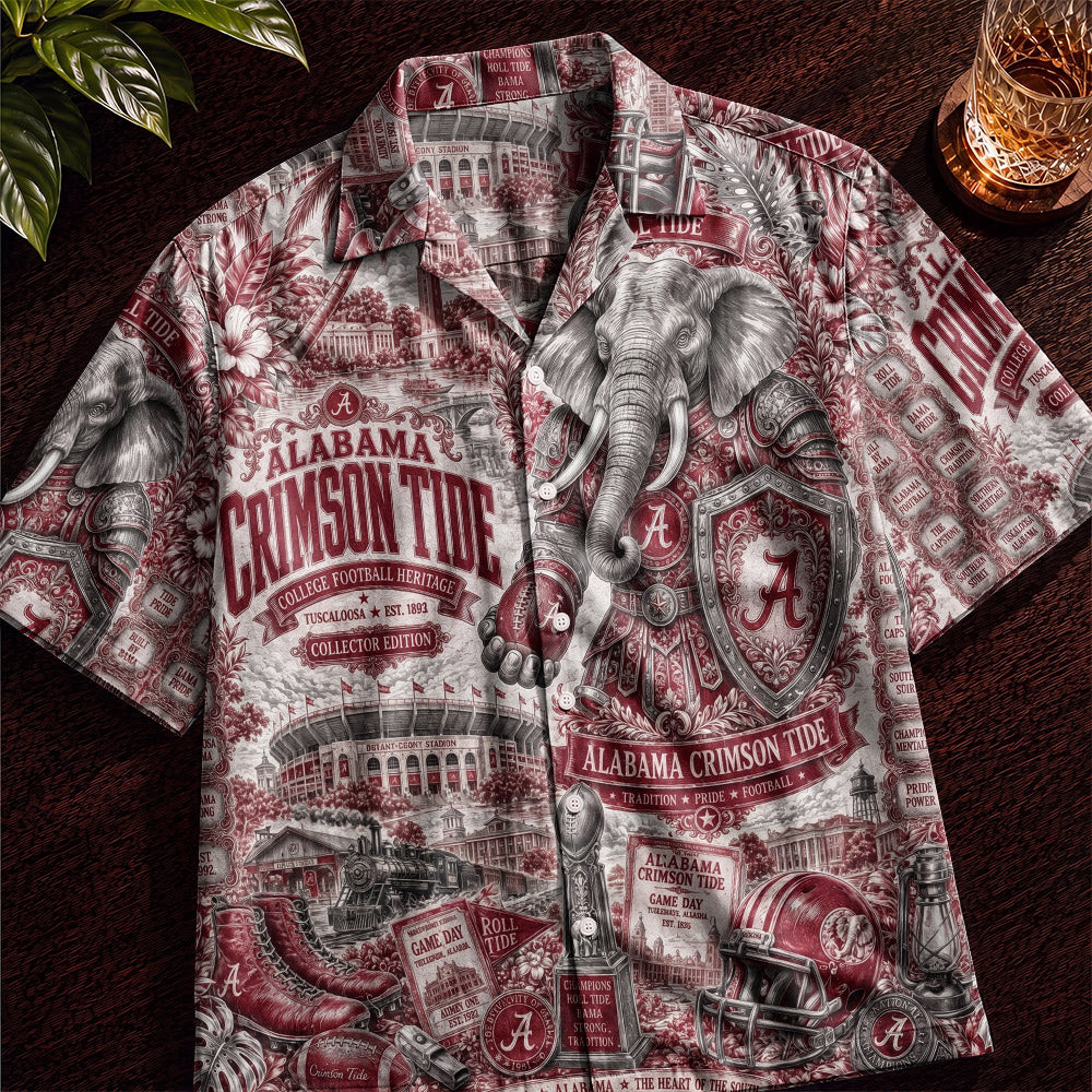 Alabama Crimson Tide Football Hawaiian Shirt – Retro Inspired Shirt