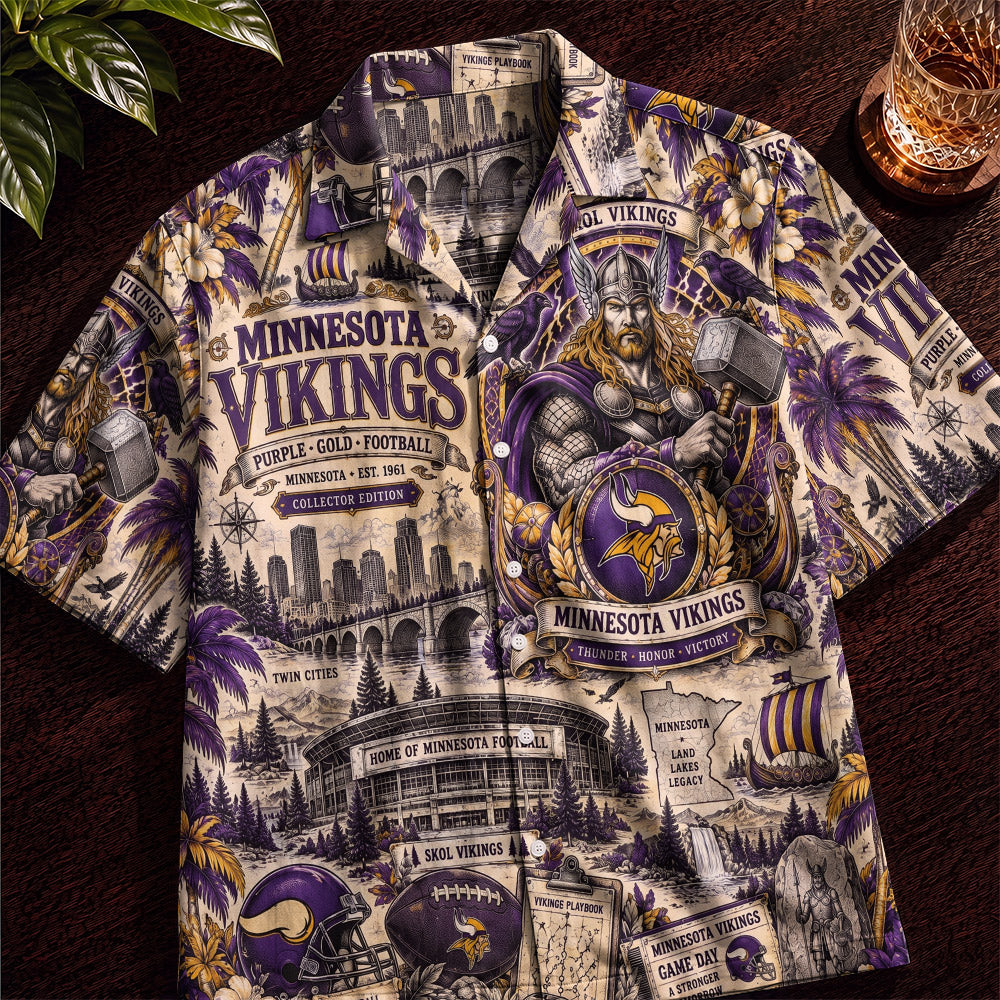 Minnesota Vikings Collab DN Hawaiian Shirt – Retro Inspired Shirt