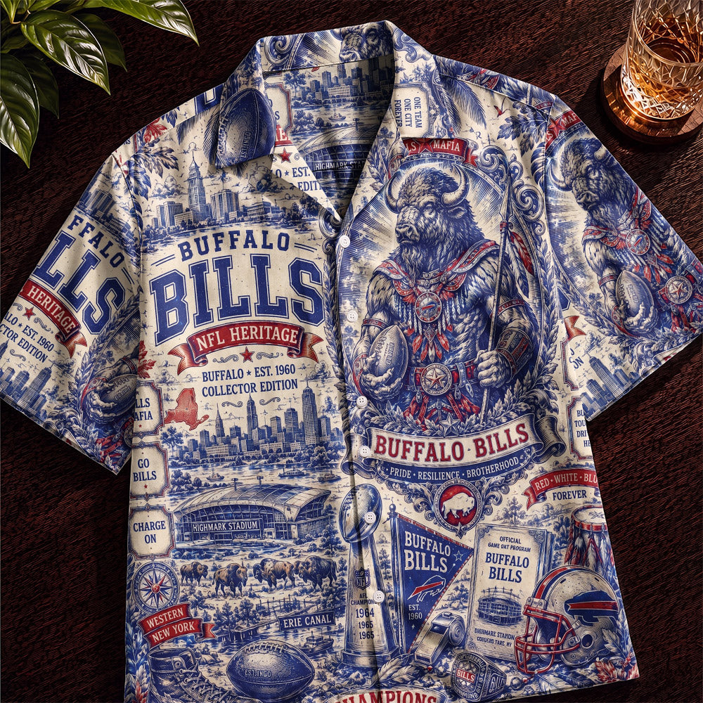 Buffalo Bills Football Hawaiian Shirt – Retro Inspired Shirt