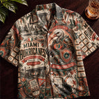 Miami Hurricanes Football Hawaiian Shirt – Retro Inspired Shirt