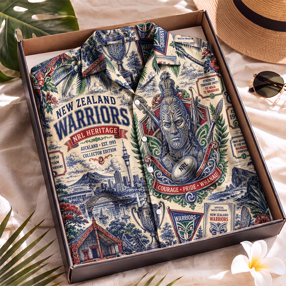 New Zealand Warriors Rugby Hawaiian Shirt – Retro Inspired Shirt