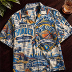 Oklahoma City Thunder Basketball Hawaiian Shirt – Retro Inspired Shirt