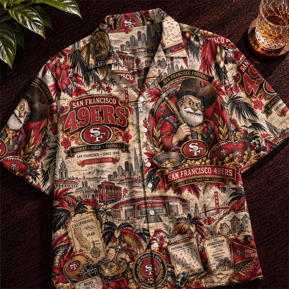 49ers Collab DN Hawaiian Shirt – Retro Inspired Shirt
