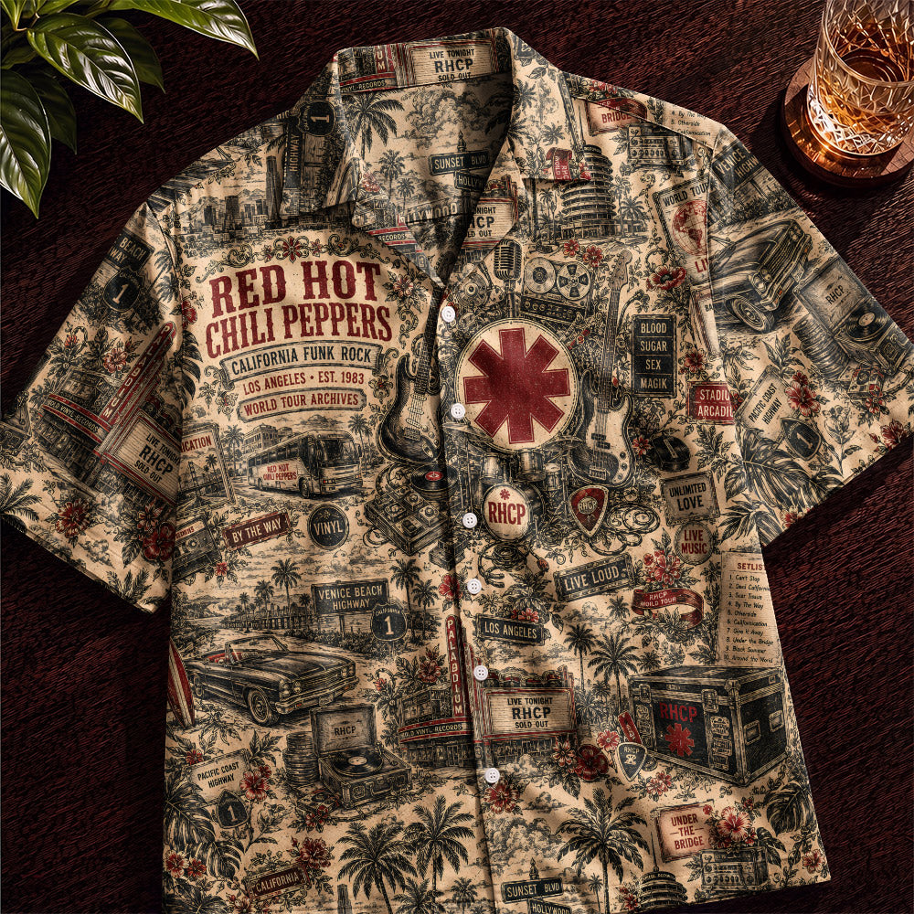 Red Hot Chili Peppers Hawaiian Shirt – Retro Inspired Shirt
