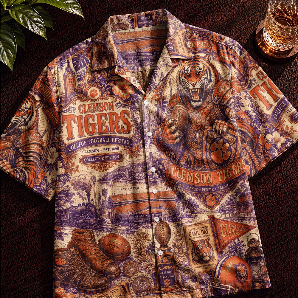 Clemson Tigers Football Hawaiian Shirt – Retro Inspired Shirt