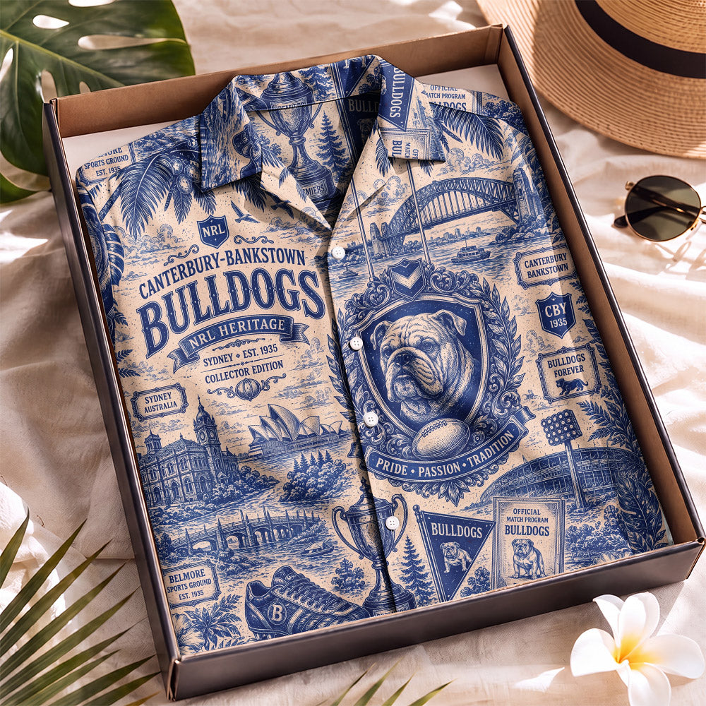 Bulldogs Rugby Hawaiian Shirt – Retro Inspired Shirt