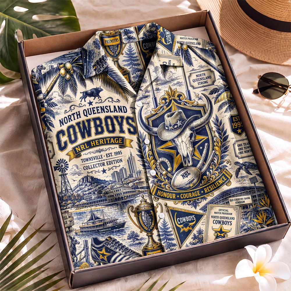 Cowboys Rugby Hawaiian Shirt – Retro Inspired Shirt