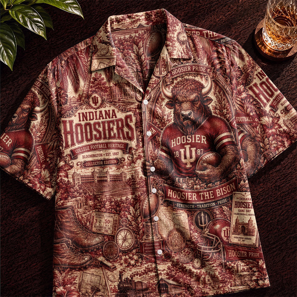 Indiana Hoosiers Football Hawaiian Shirt – Retro Inspired Shirt