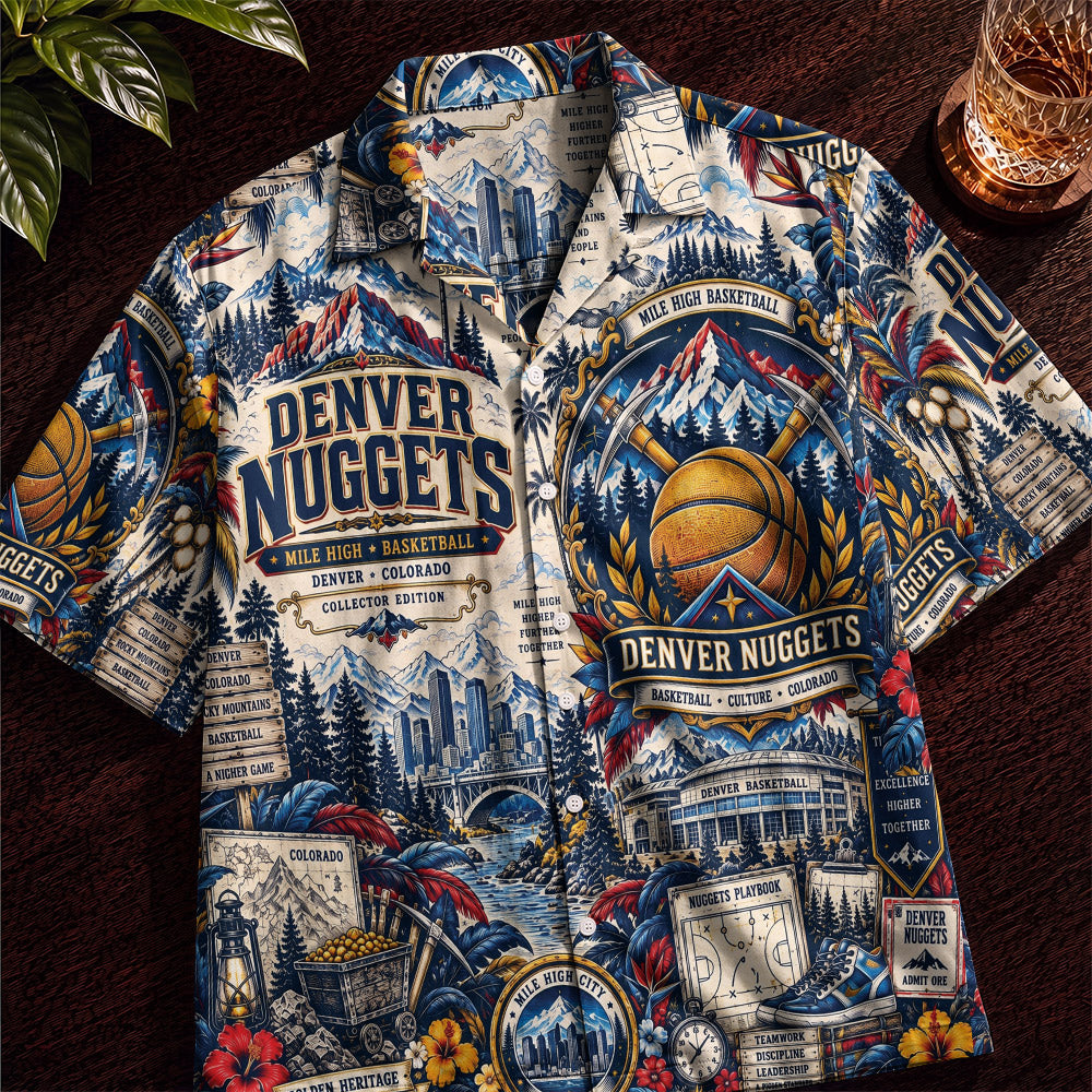 Denver Nuggets Basketball Hawaiian Shirt – Retro Inspired Shirt