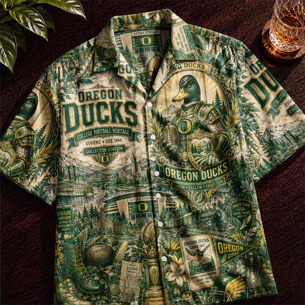 Oregon Ducks Football Hawaiian Shirt – Retro Inspired Shirt