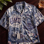 New York Giants Football Hawaiian Shirt – Retro Inspired Shirt