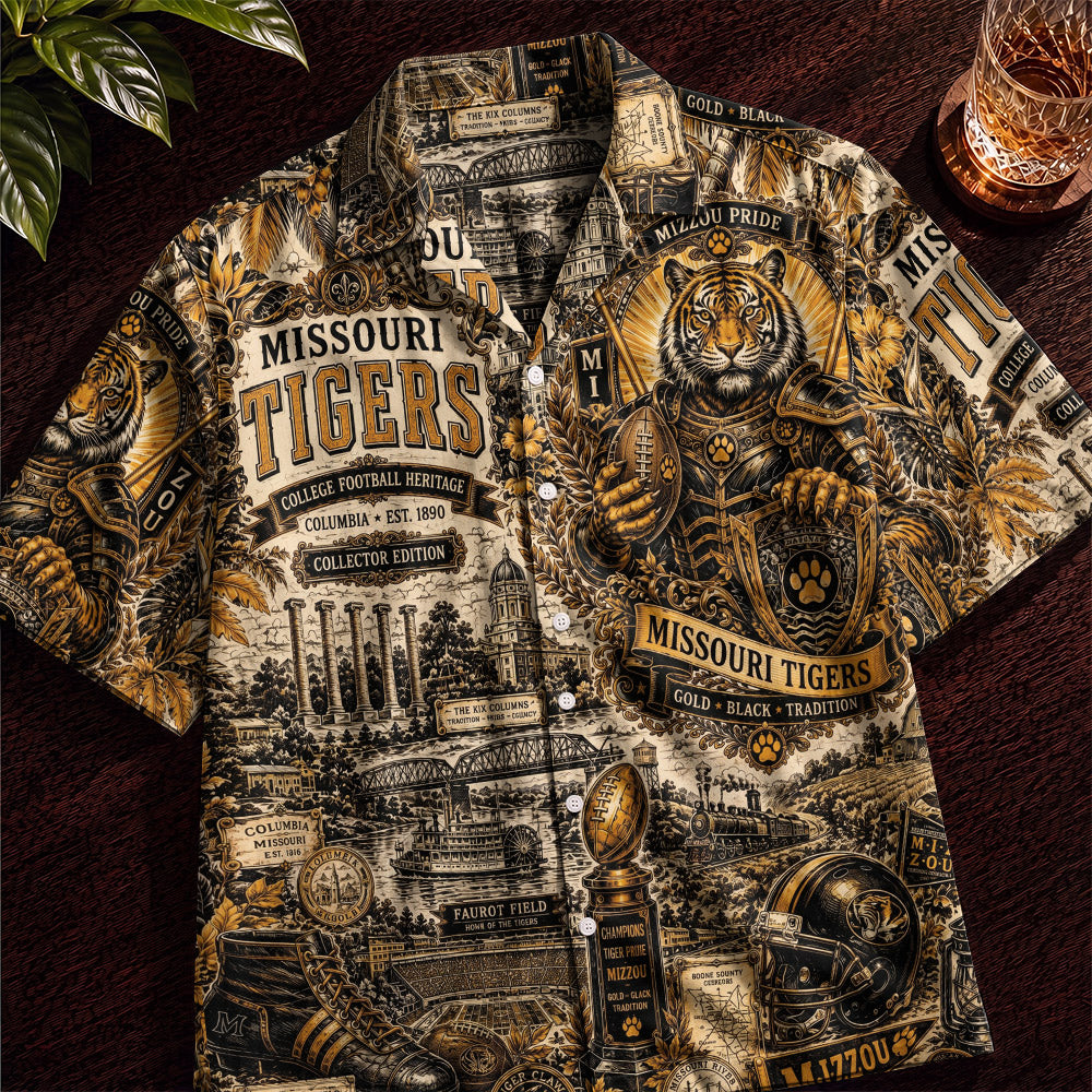 Missouri Tigers Football Hawaiian Shirt – Retro Inspired Shirt