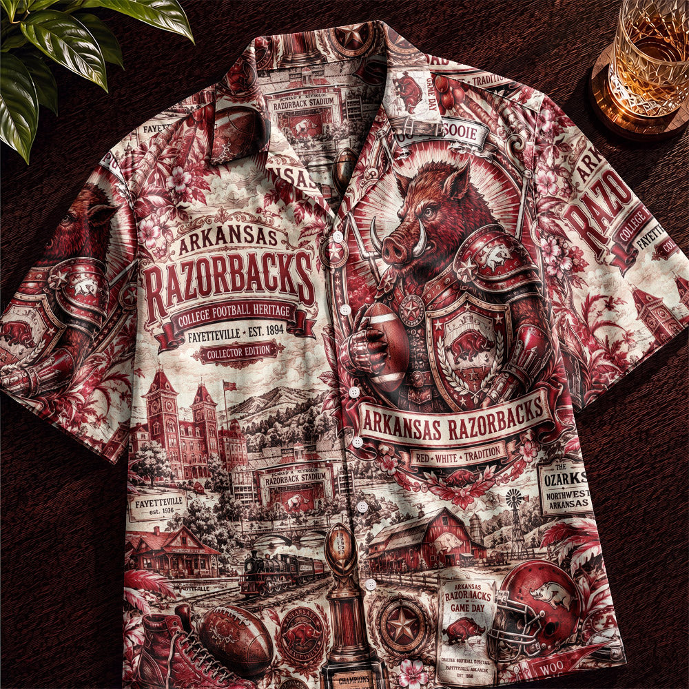 Arkansas Razorbacks  Football Hawaiian Shirt – Retro Inspired Shirt