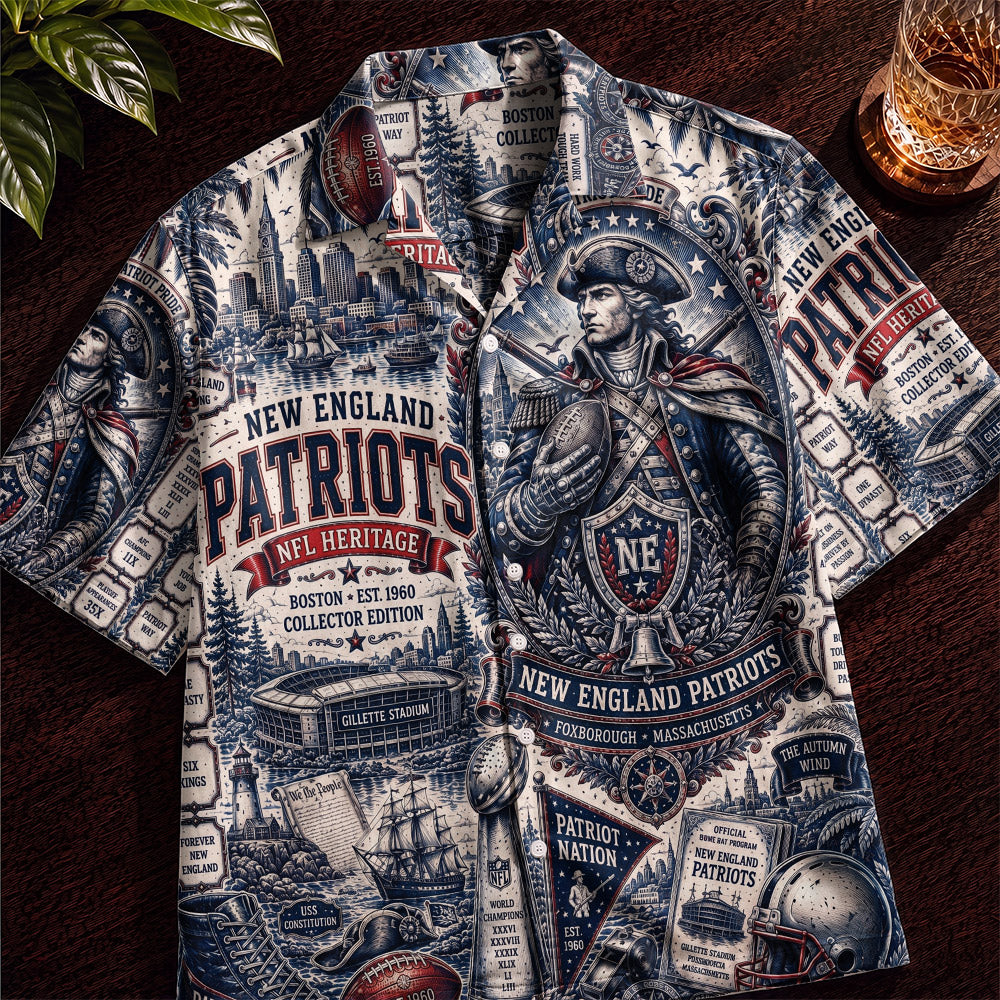 Ne Patriots Football Hawaiian Shirt – Retro Inspired Shirt