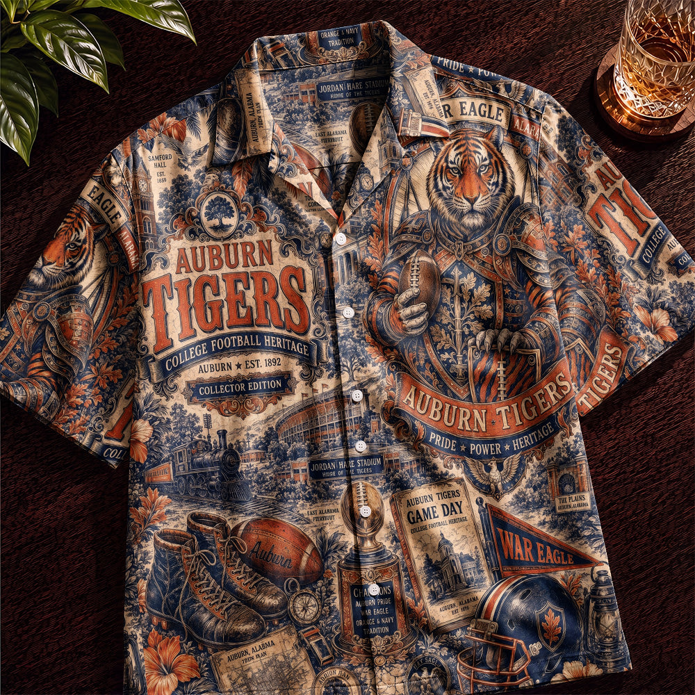 Auburn Tigers Football Hawaiian Shirt – Retro Inspired Shirt