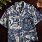Tennessee Titans Football Hawaiian Shirt – Retro Inspired Shirt