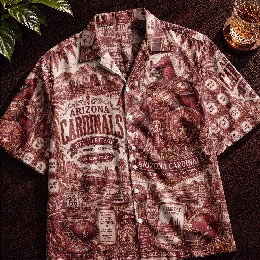 Arizona Cardinals Football Hawaiian Shirt – Retro Inspired Shirt