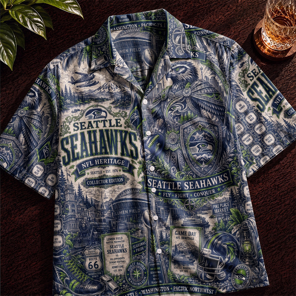 Seattle Seahawks Football Hawaiian Shirt – Retro Inspired Shirt