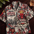 Chicago Bulls Basketball Hawaiian Shirt – Retro Inspired Shirt