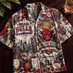 Chicago Bulls Basketball Hawaiian Shirt – Retro Inspired Shirt