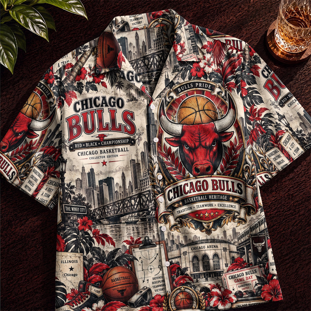 Chicago Bulls Basketball Hawaiian Shirt – Retro Inspired Shirt