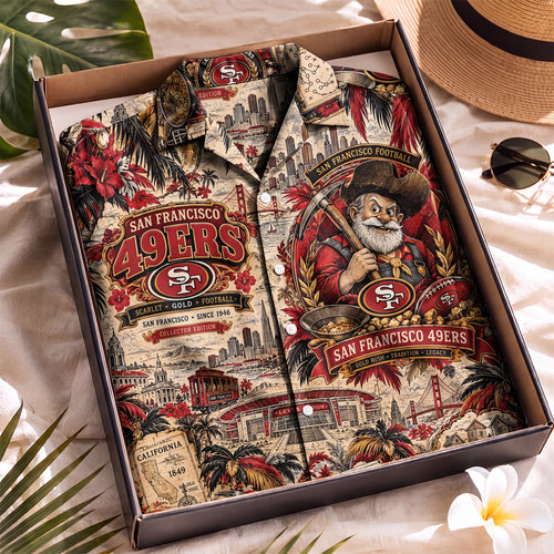 49ers Collab DN Hawaiian Shirt – Retro Inspired Shirt