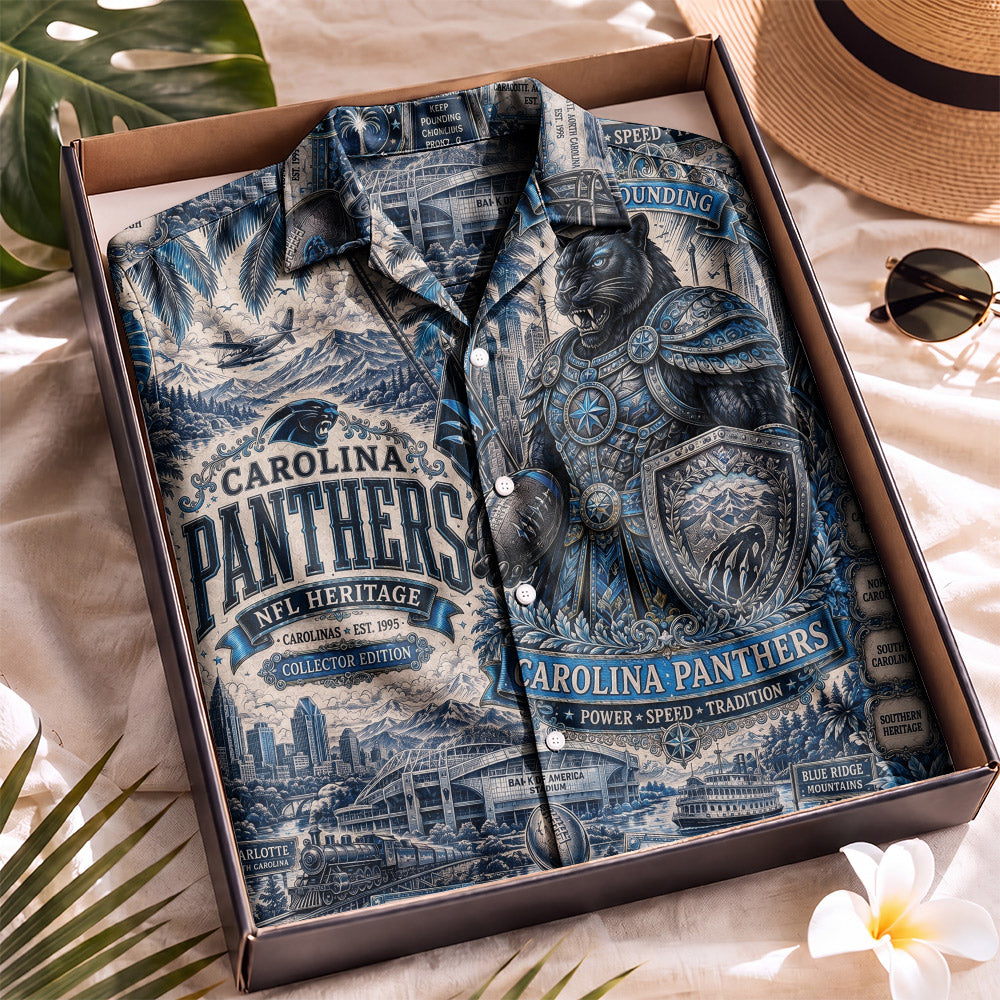 Carolina Panthers Football Hawaiian Shirt – Retro Inspired Shirt