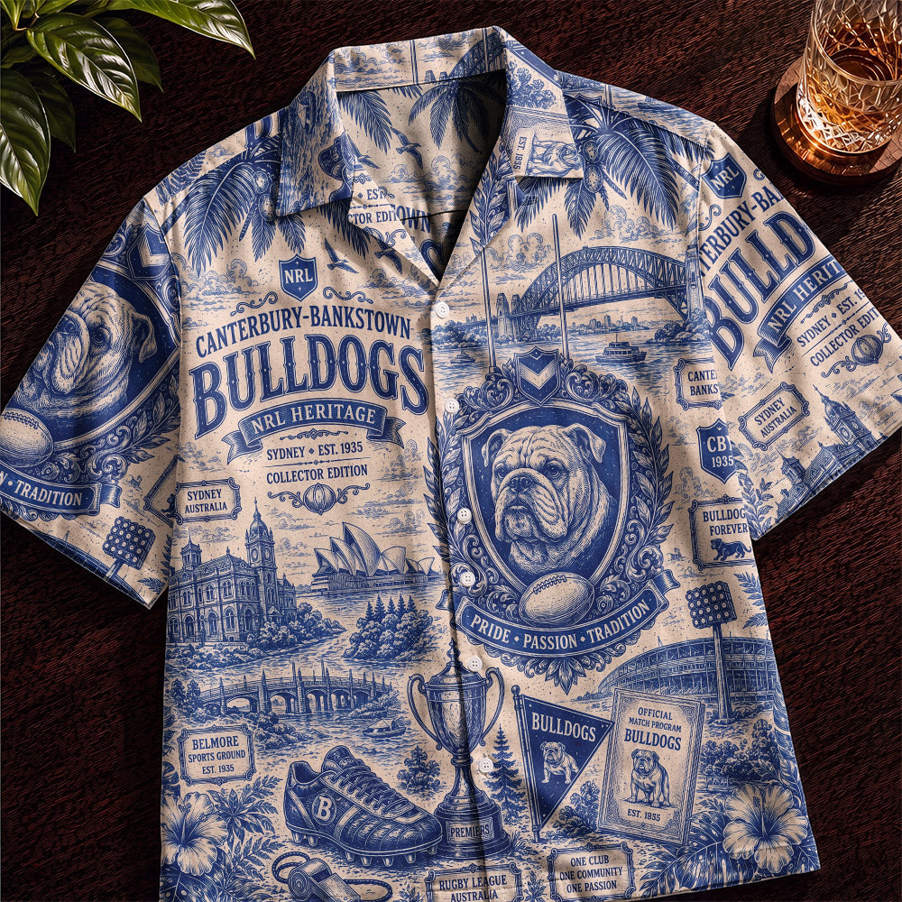 Bulldogs Rugby Hawaiian Shirt – Retro Inspired Shirt