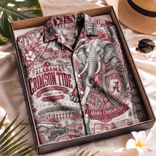 Alabama Crimson Tide Football Hawaiian Shirt – Retro Inspired Shirt