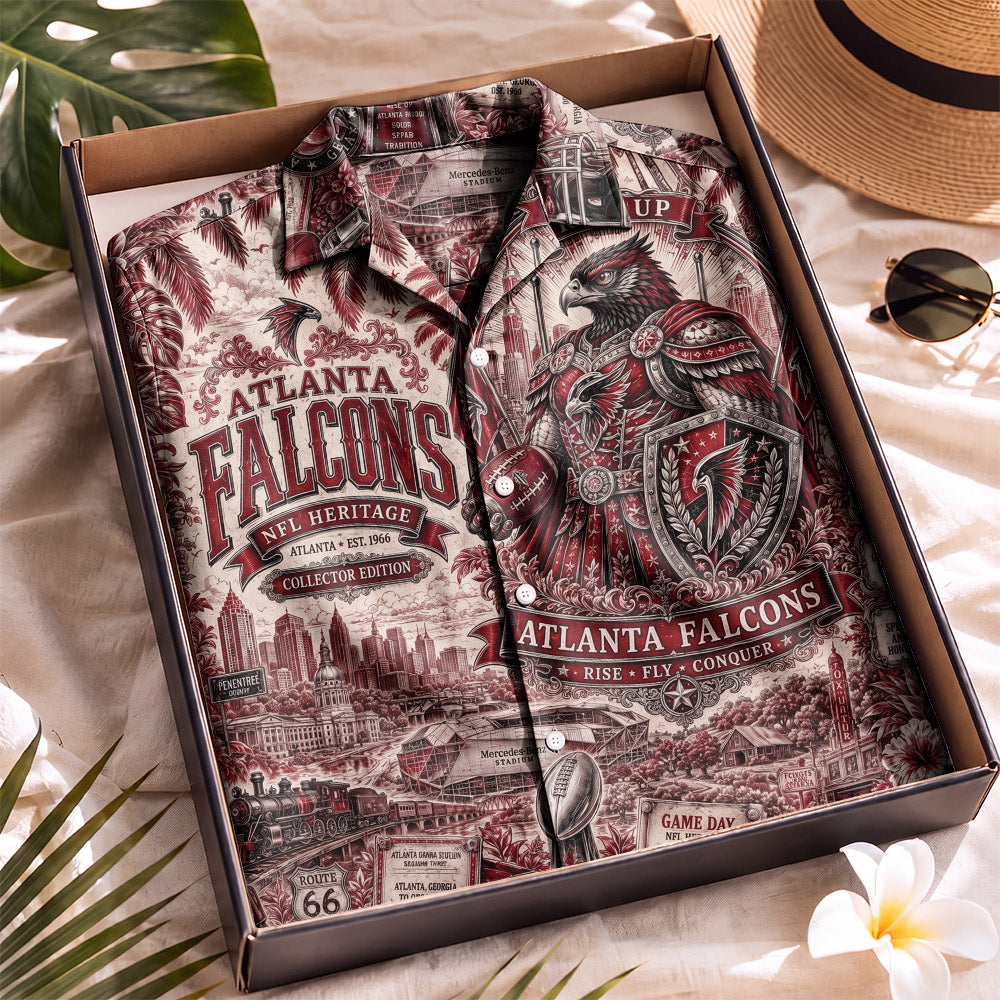 Atlanta Falcons Football Hawaiian Shirt – Retro Inspired Shirt