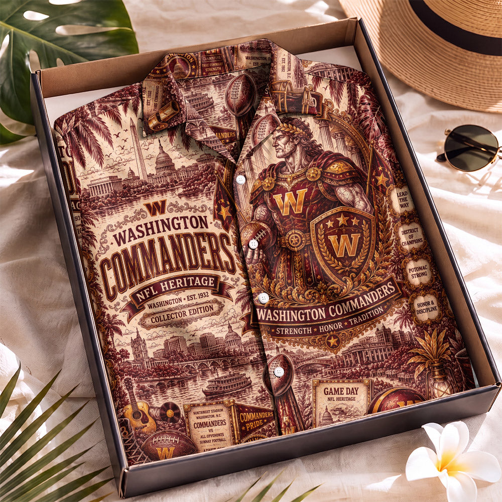 Washington Commanders Football Hawaiian Shirt – Retro Inspired Shirt