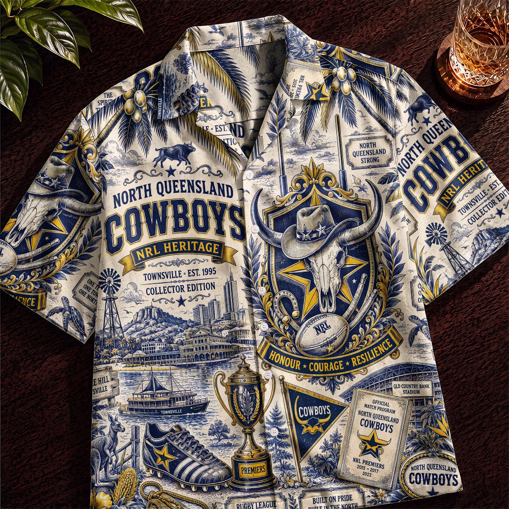 Cowboys Rugby Hawaiian Shirt – Retro Inspired Shirt
