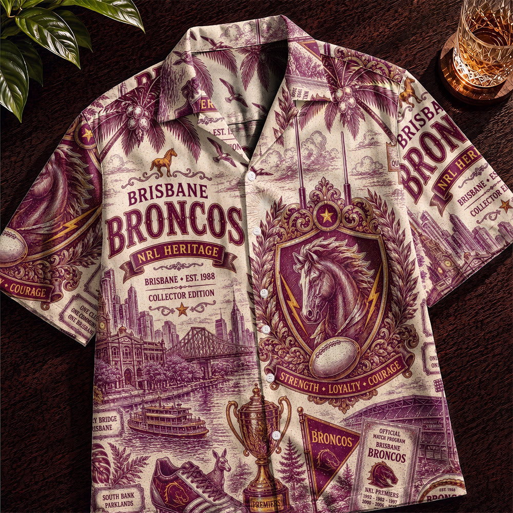 Broncos Rugby Hawaiian Shirt – Retro Inspired Shirt