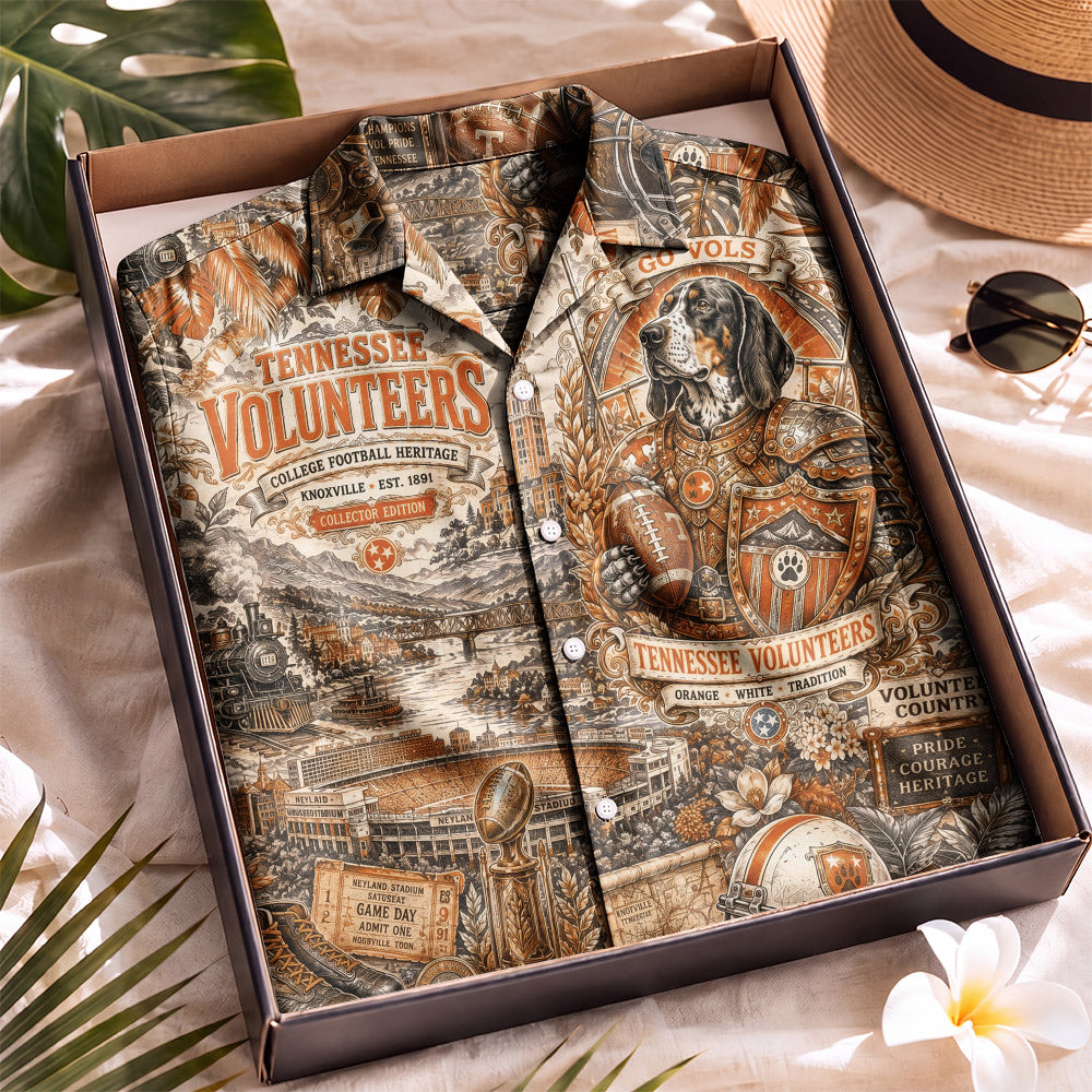 Tennessee Volunteers Football Hawaiian Shirt – Retro Inspired Shirt