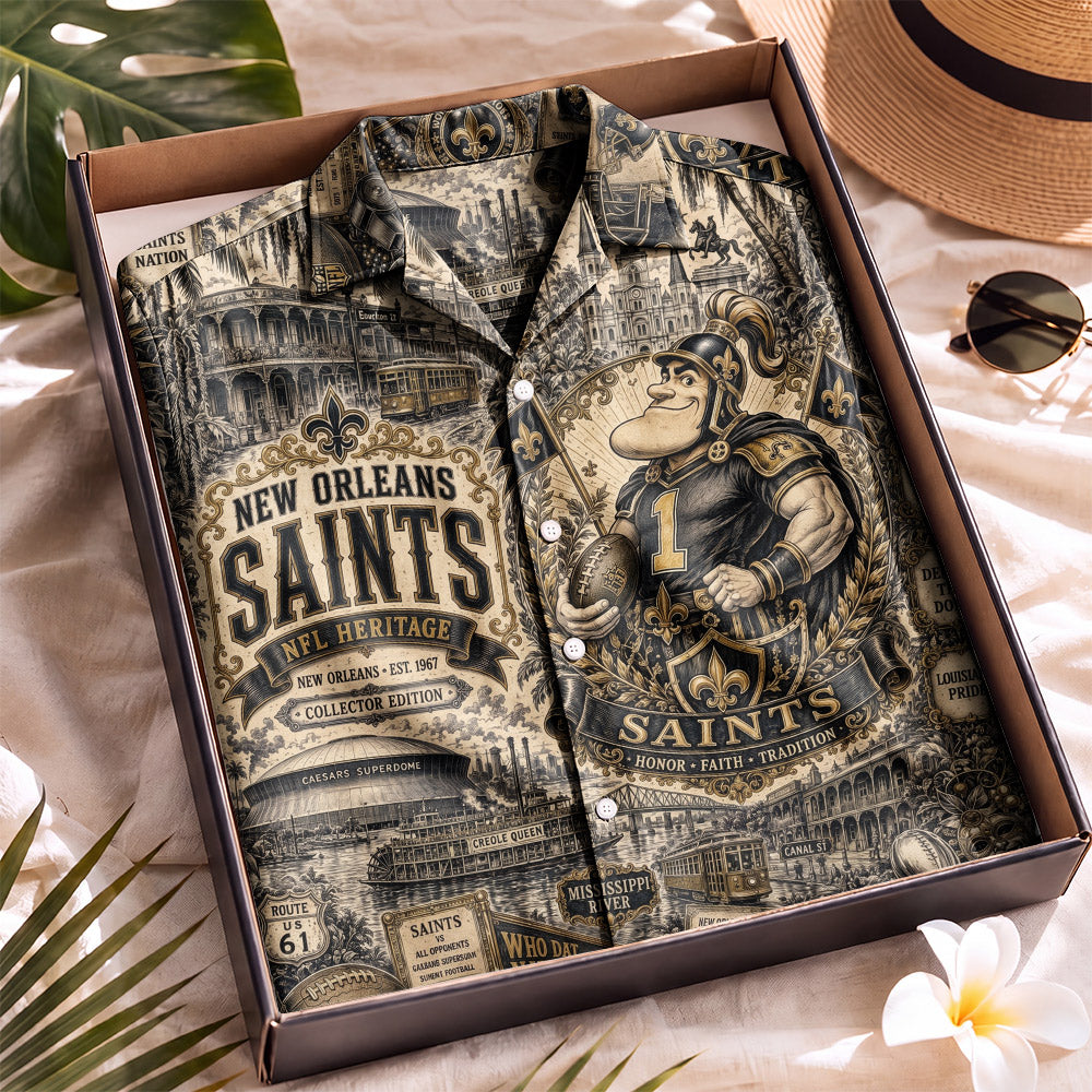 New Orleans S. Football Hawaiian Shirt – Retro Inspired Shirt