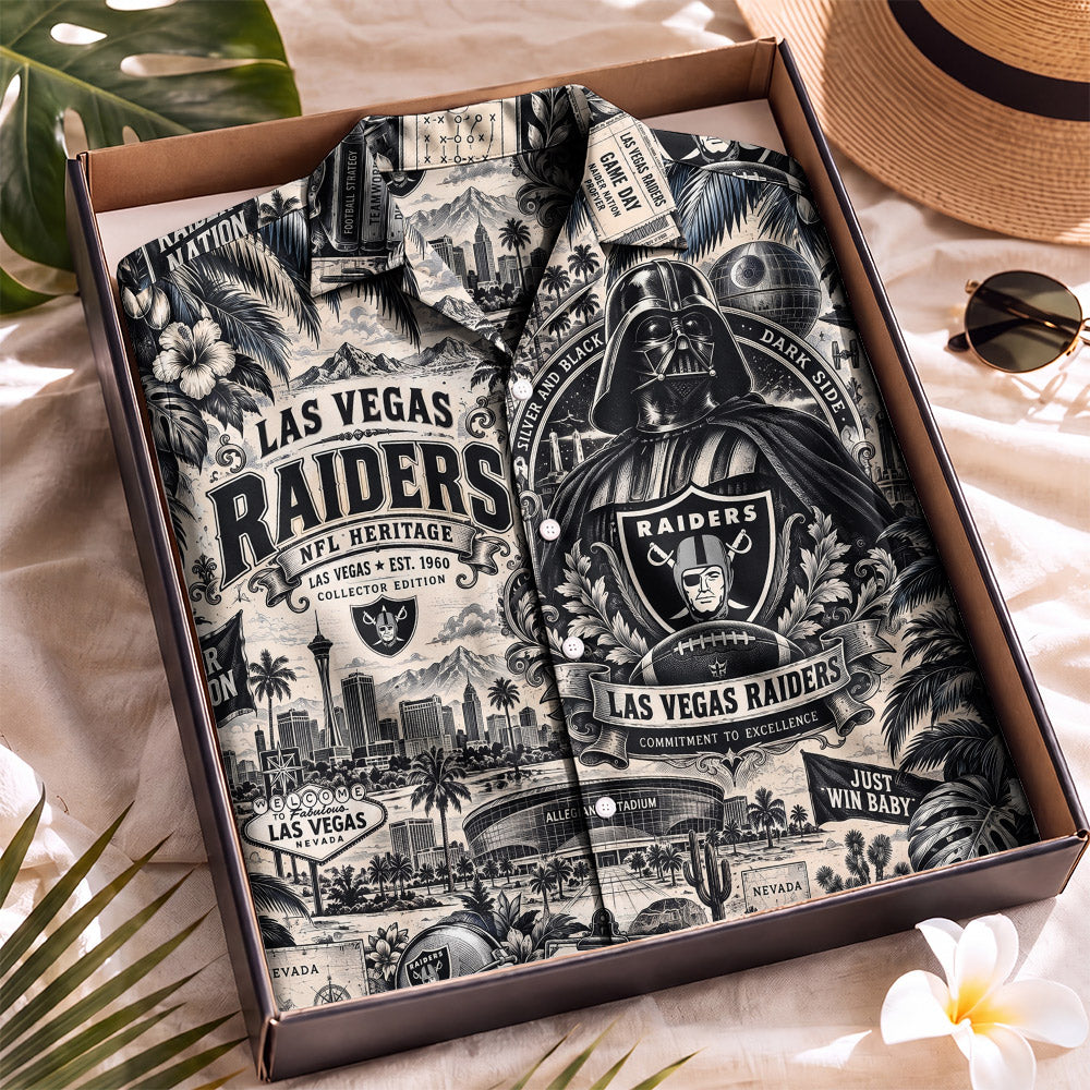 Las Vegas Raiders Collab DN Hawaiian Shirt – Retro Inspired Shirt