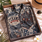 Houston Texans Football Hawaiian Shirt – Retro Inspired Shirt