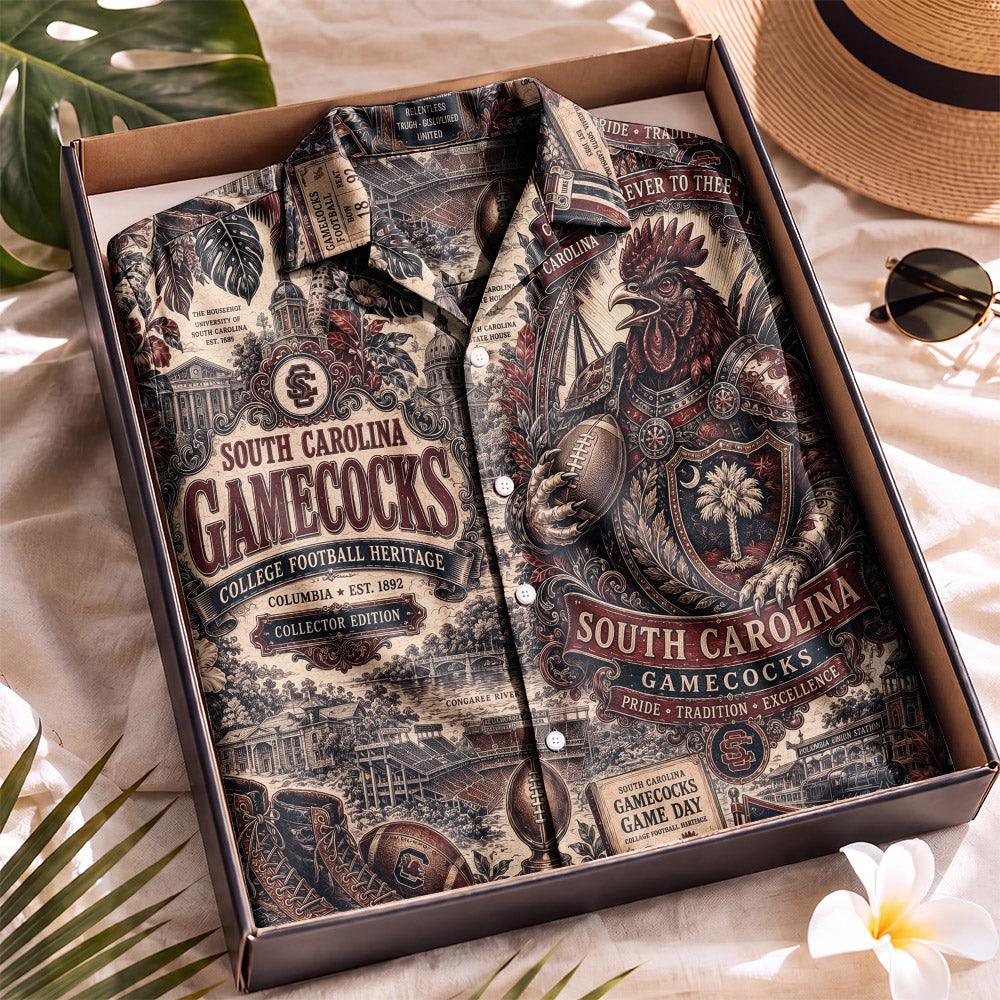 South Carolina Gamecocks Football Hawaiian Shirt – Retro Inspired Shirt