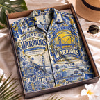 Golden State Warriors Basketball Hawaiian Shirt – Retro Inspired Shirt