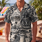 Las Vegas Raiders Collab DN Hawaiian Shirt – Retro Inspired Shirt
