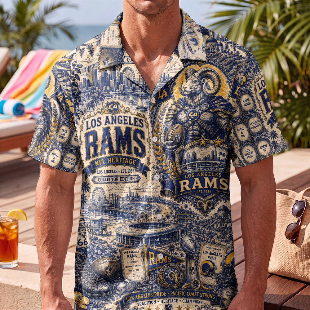 Los Angeles R. Football Hawaiian Shirt – Retro Inspired Shirt