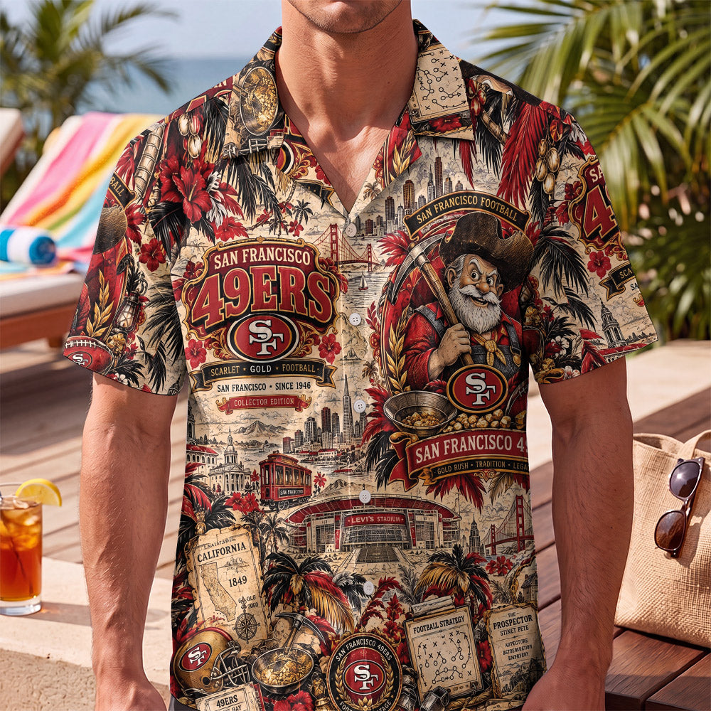 49ers Collab DN Hawaiian Shirt – Retro Inspired Shirt