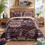 Minnesota Vikings Bedding Set With Pillowcases