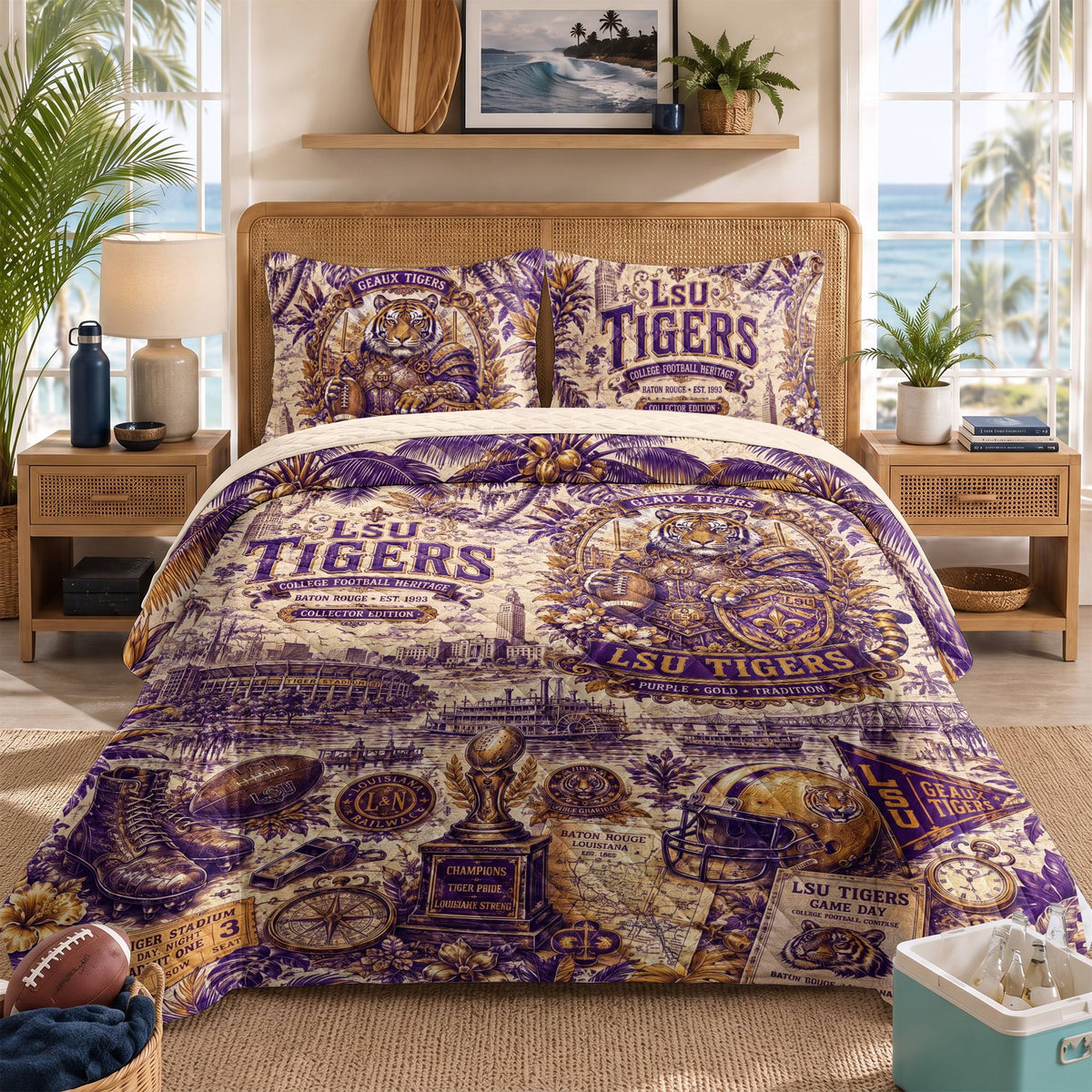 L.S.U.T Bedding Set With Pillowcases