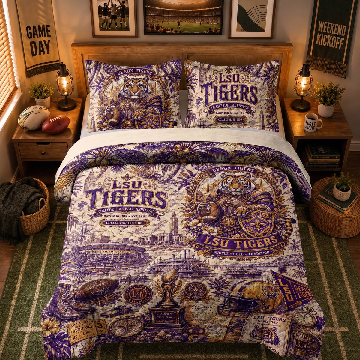 L.S.U.T Bedding Set With Pillowcases