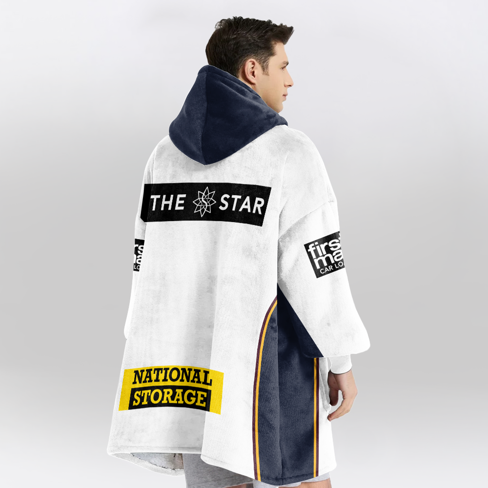 Brisbane Unisex White Blanket Hoodie